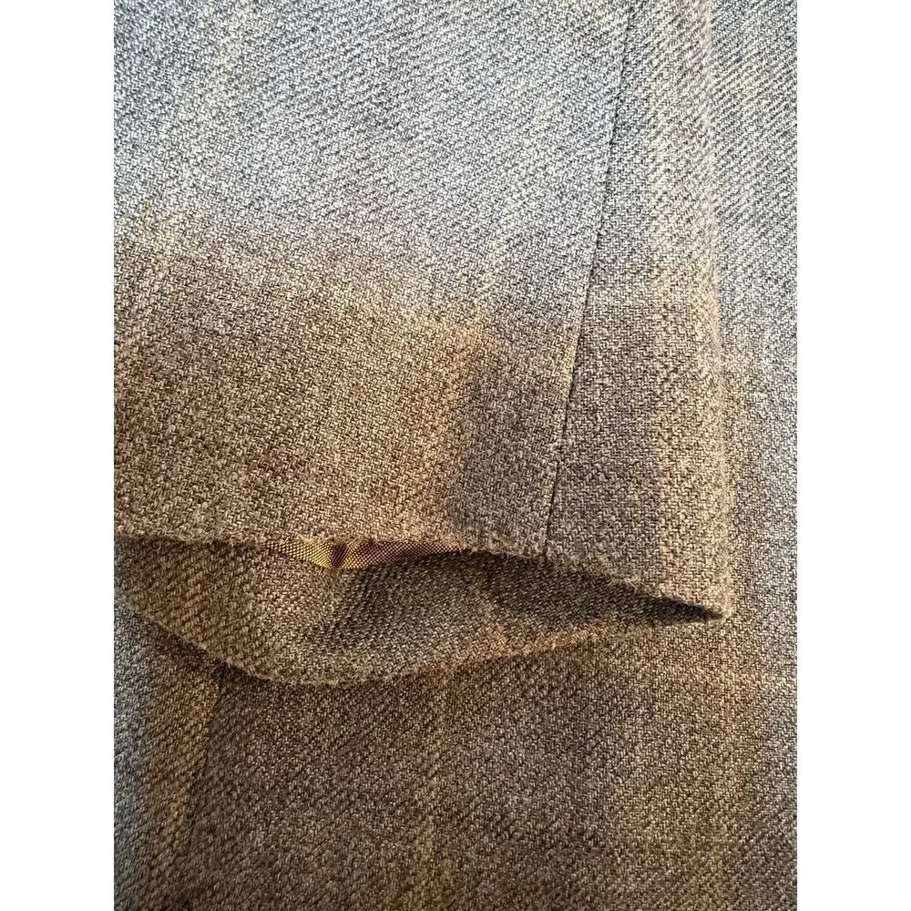 Oscar de la Renta 42R Blue Windowpane Silk Wool Sport Coat Blazer Men’s